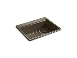 27" top-mount single-bowl kitchen sink
