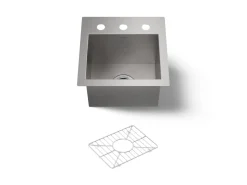 15" top-/undermount bar sink