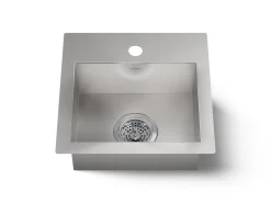 15" top-/undermount single-bowl bar sink