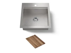 20-1/2" top-/under-mount single-bowl bar sink