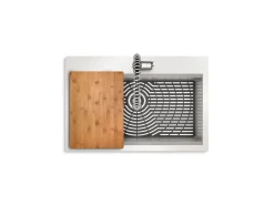 33" top-/undermount single-bowl kitchen sink kit