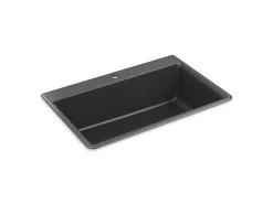33" top-/undermount single-bowl kitchen sink