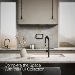 Touchless pull-down kitchen sink faucet with two-function sprayhead