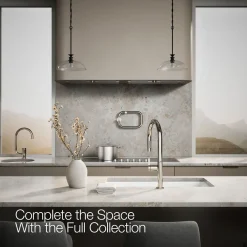 Touchless pull-down kitchen sink faucet with two-function sprayhead
