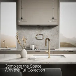 Touchless pull-down kitchen sink faucet with two-function sprayhead