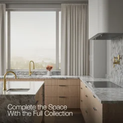 Touchless pull-down kitchen sink faucet with three-function sprayhead