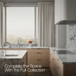 Touchless pull-down kitchen sink faucet with three-function sprayhead