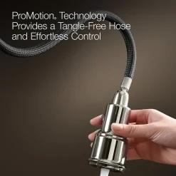 Touchless pull-down kitchen sink faucet with two-function sprayhead
