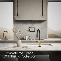 Touchless pull-down kitchen sink faucet with two-function sprayhead
