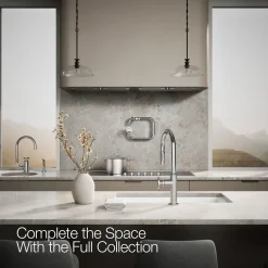 Touchless pull-down kitchen sink faucet with two-function sprayhead