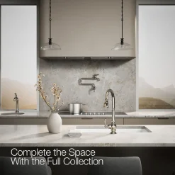 Touchless pull-down kitchen sink faucet with three-function sprayhead