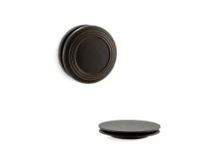 Traditional push-button bath drain trim