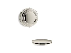 Traditional rotary-turn bath drain trim