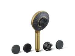 Two-function handshower with all-in-one cleansing device, 1.75 gpm