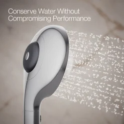 Two-function handshower with all-in-one cleansing device, 1.75 gpm