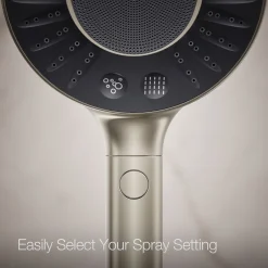 Two-function handshower with all-in-one cleansing device, 1.75 gpm