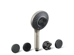 Two-function handshower with all-in-one cleansing device, 1.75 gpm