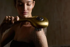 Two-function handshower with all-in-one cleansing device, 1.75 gpm