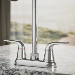 Two-handle bar sink faucet