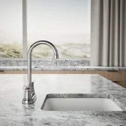 Two-handle bar sink faucet
