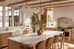 Two-hole bridge kitchen sink faucet with side sprayer