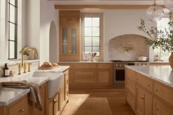 Two-hole bridge kitchen sink faucet with side sprayer