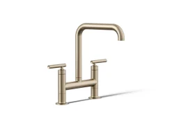 Two-hole bridge kitchen sink faucet