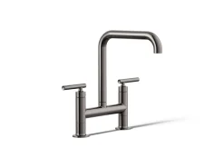 Two-hole bridge kitchen sink faucet