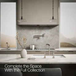 Two-hole bridge kitchen sink faucet