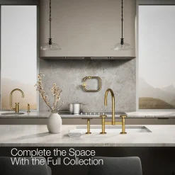 Two-hole bridge kitchen sink faucet with side sprayer