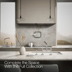 Two-hole bridge kitchen sink faucet with side sprayer