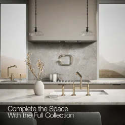 Two-hole bridge kitchen sink faucet with side sprayer