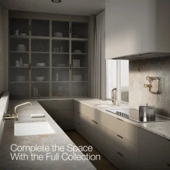 Two-hole wall-mount bridge kitchen sink faucet