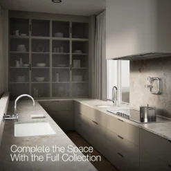 Two-hole wall-mount bridge kitchen sink faucet