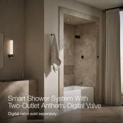 Two-outlet bath/shower digital control
