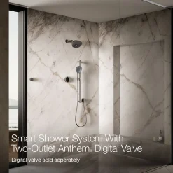 Two-outlet shower digital control