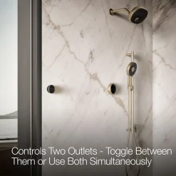 Two-outlet shower digital control