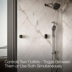 Two-outlet shower digital control
