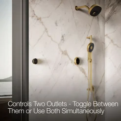 Two-outlet shower digital control