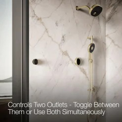 Two-outlet shower digital control