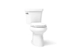 Two-piece elongated comfort height toilet, 1.28 gpf