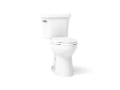 Two-piece elongated toilet, 1.6 gpf