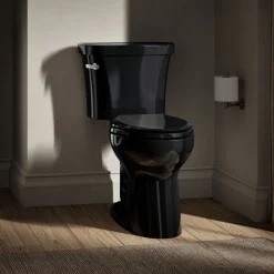 Two-piece elongated toilet, 1.6 gpf