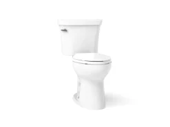 Two-piece elongated toilet, 1.28 gpf