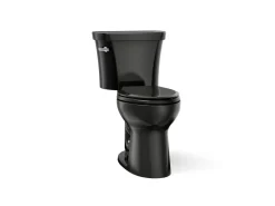 Two-piece elongated toilet, 1.28 gpf
