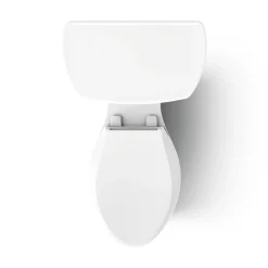 Two-piece elongated toilet, 1.28 gpf