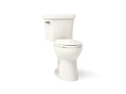 Two-piece elongated toilet, 1.28 gpf