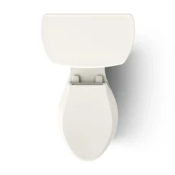Two-piece elongated toilet, 1.28 gpf