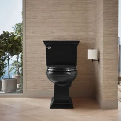 Two-piece elongated toilet, 1.28 gpf