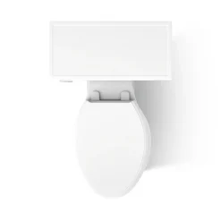 Two-piece elongated toilet, 1.28 gpf
